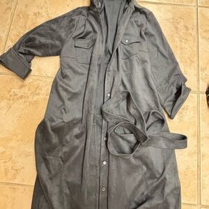 J. McLaughlin Charcoal Trench Coat